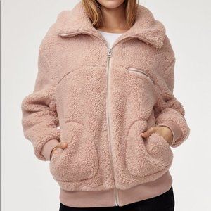 Arizia Wilfred Free Teddy Sherpa Jacket in Fading Pink